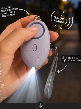 Personal Safety Alarm Keychain w/ Flashlight – Emergency Alarm (NEW)